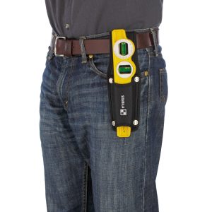 STABILA Nivel de burbuja modelo 81 SV REM W360 Torpedo en su funda y en uso